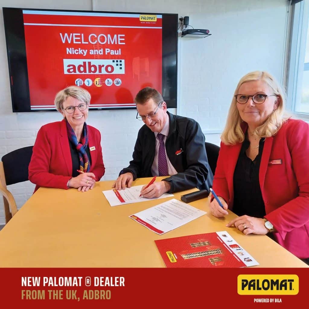 PALOMAT® dealer Managing Director Paul Admans of Adbro Controls Signs contract